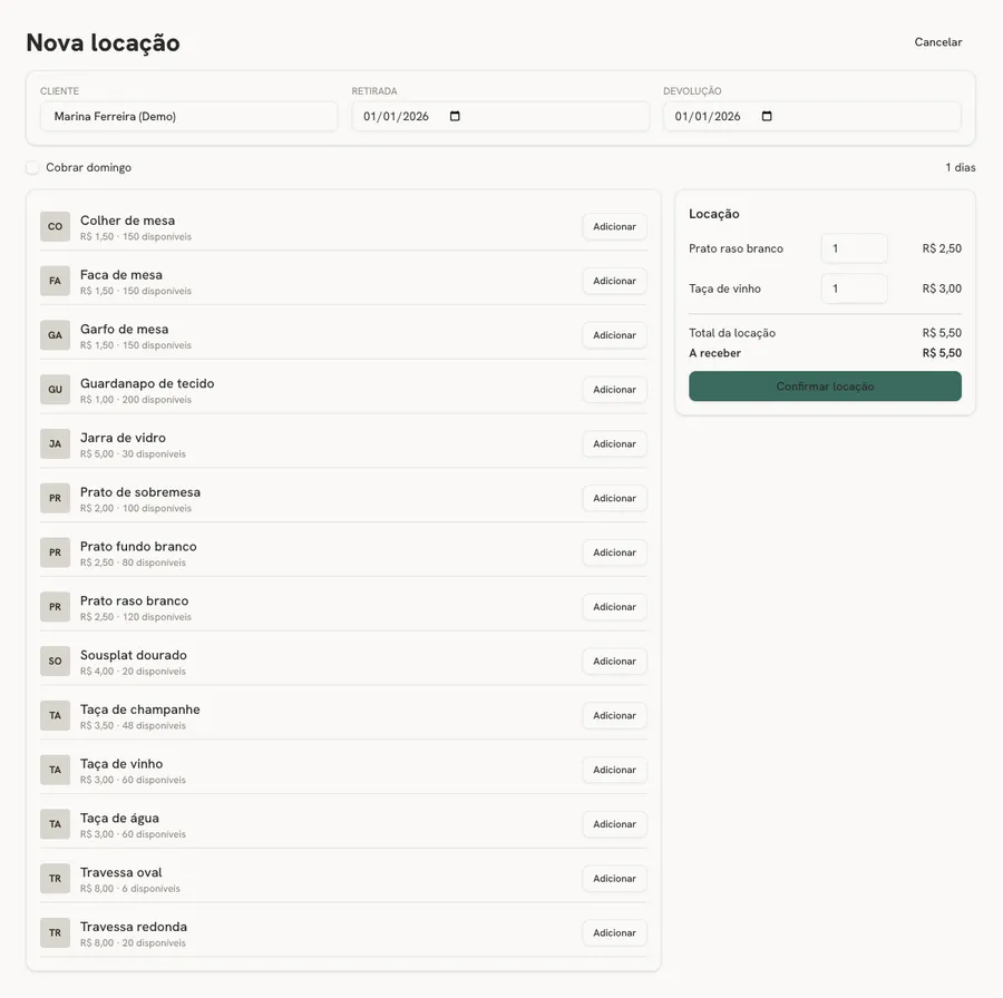 New rental form